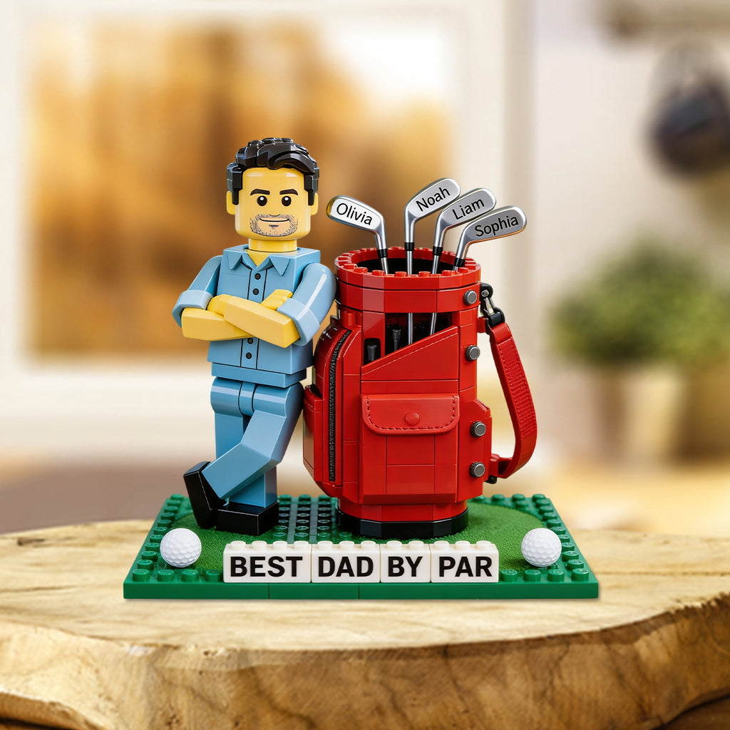 Best Dad By Par - Personalized Golf Custom Shaped Acrylic Plaque