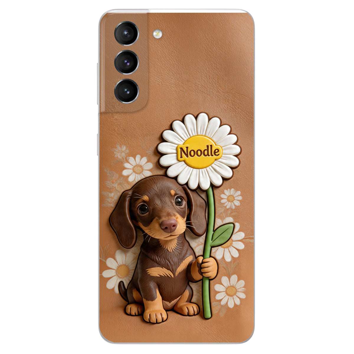 Custom Any Photo - Personalized Dog 3D Embossed Leather Phone Case