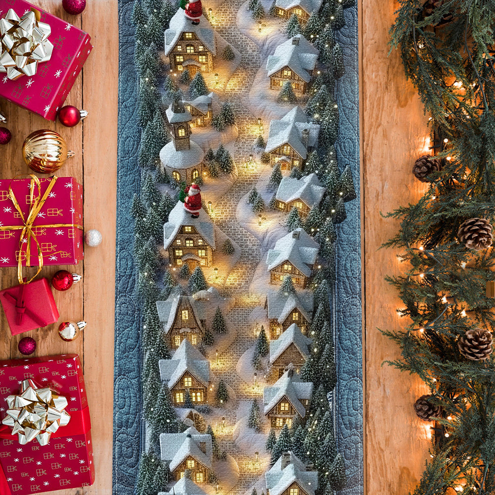 Christmas Village - Personalized Christmas Table Runner