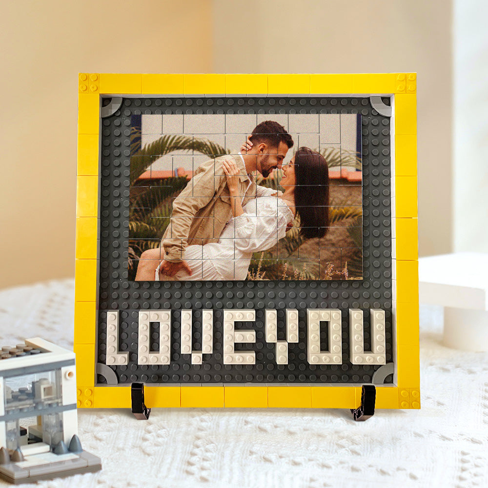 I Love You - Personalized Couple Photo Building Block Puzzle