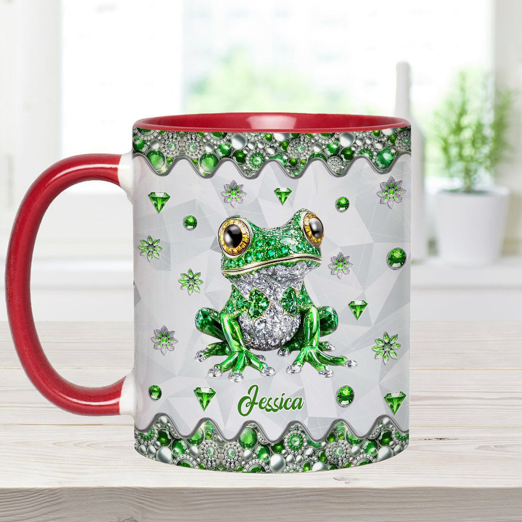 Just A Girl Who Loves Frogs - Personalized Frog Accent Mug