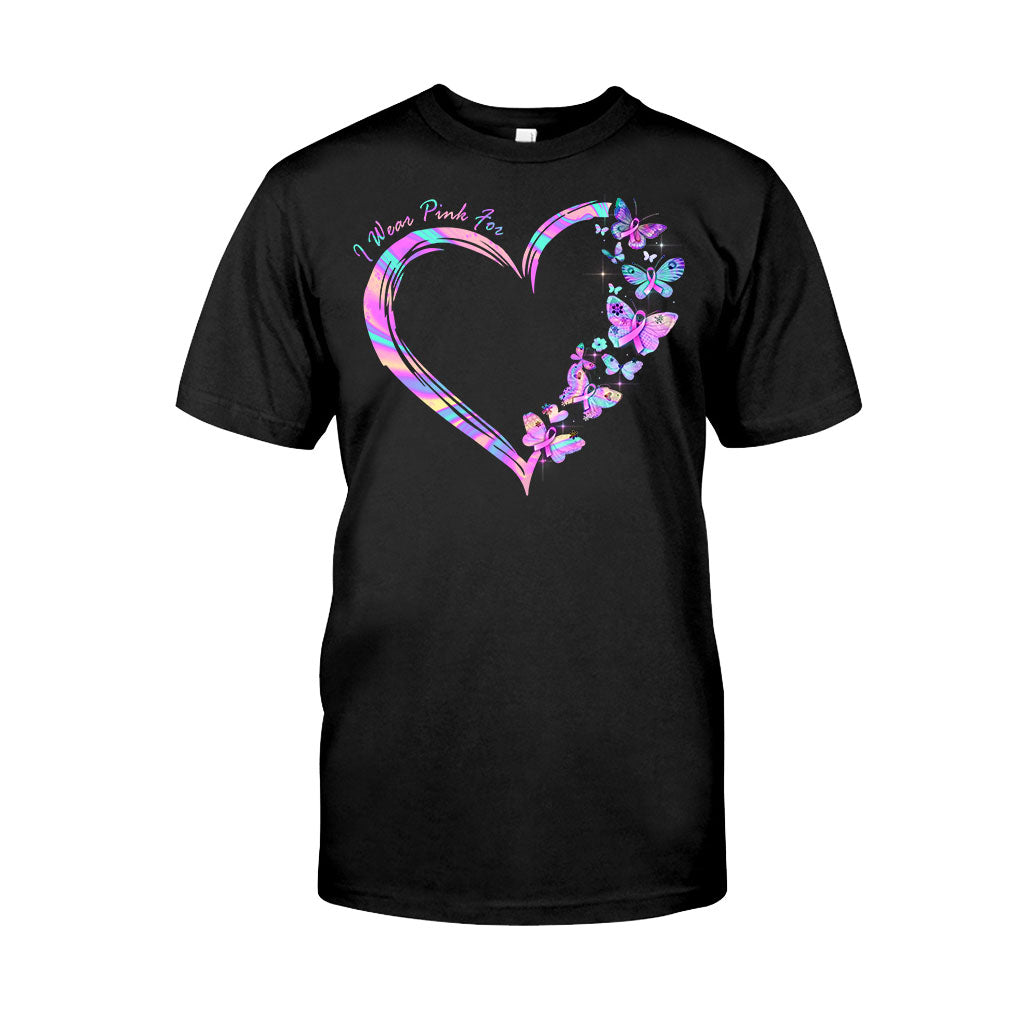 I Wear Pink - Breast Cancer Awareness Personalized T-shirt And Hoodie