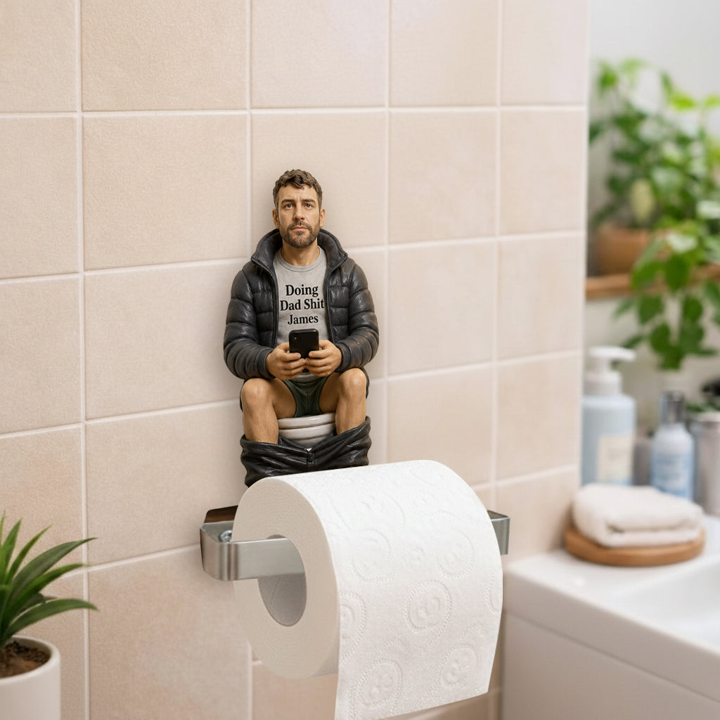 Best Time Of Day - Personalized Father Toilet Paper Holder