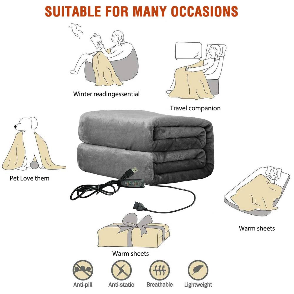 Electric Heated - Portable Heating Blanket