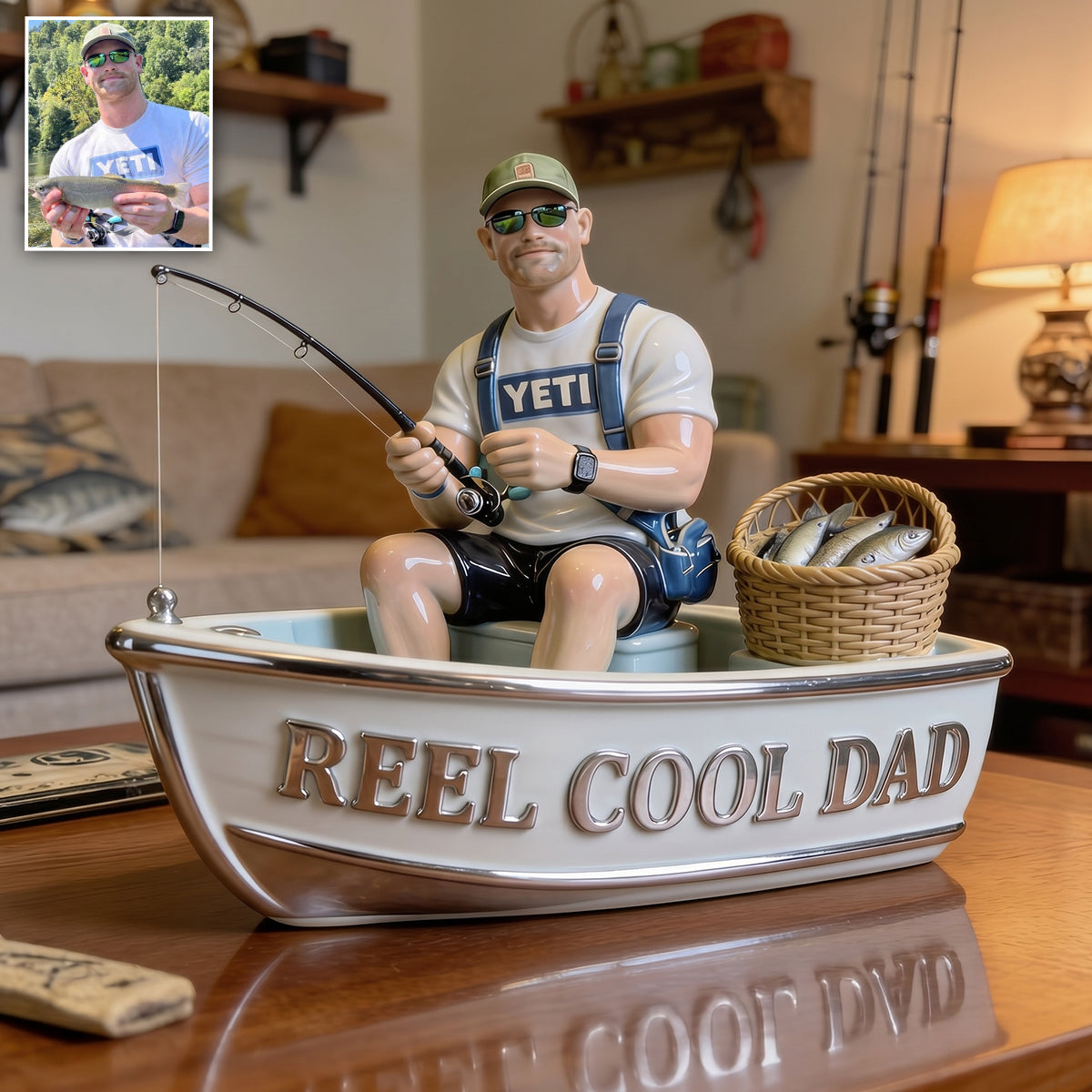 Fishing Dad - Personalized Fishing Custom Shaped Acrylic Plaque