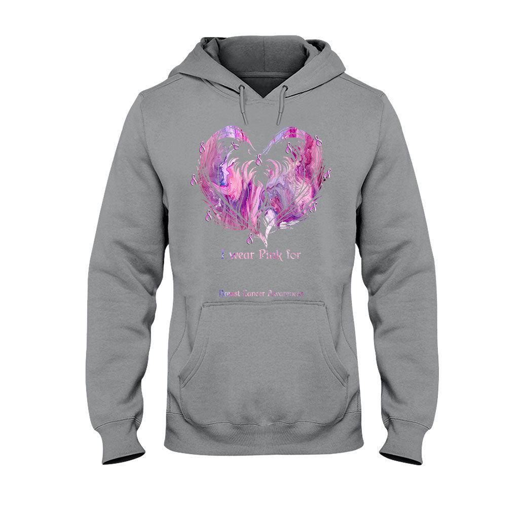 I Wear Pink - Breast Cancer Awareness Personalized T-shirt And Hoodie