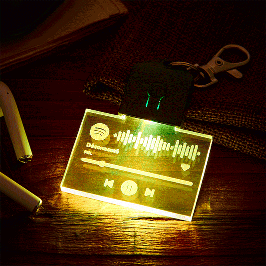 Custom Music Code Led Light Music Code Led Keychain - gift for anyone - Personalized Keychain