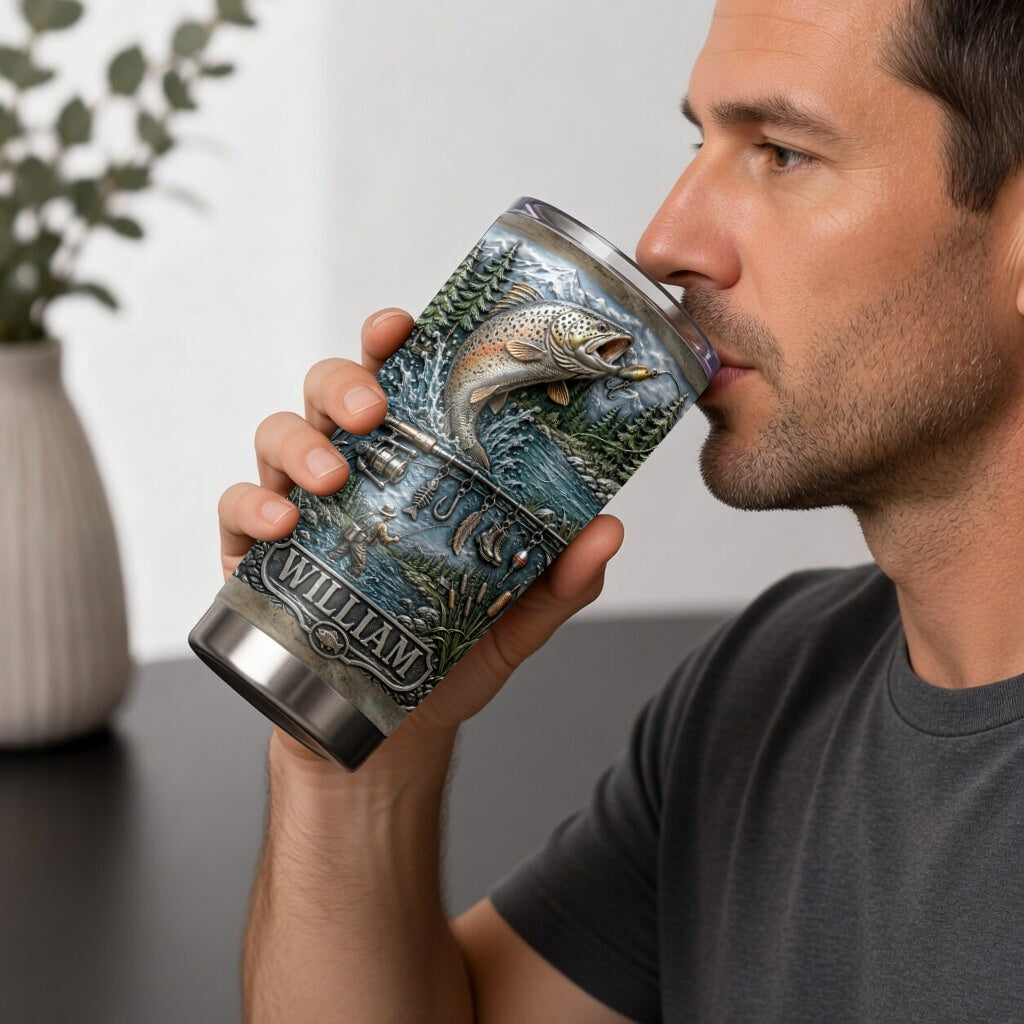 Gone Fishing - Personalized Fishing Tumbler