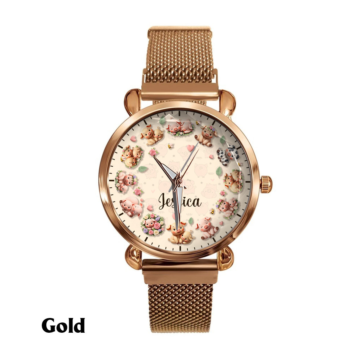 Life Is Better With Pigs - Personalized Pig Lover Women Hand Watch