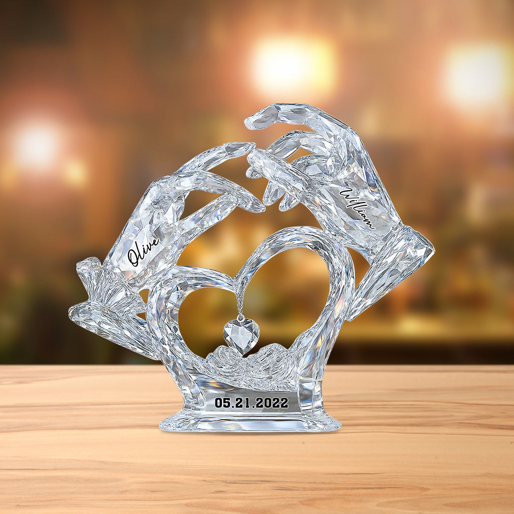 Anniversary Gifts - Personalized Couple Custom Shaped Acrylic Plaque