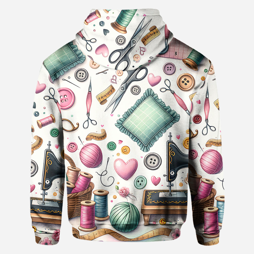 Just A Girl Who Loves Sewing - Personalized Sewing All Over Shirt