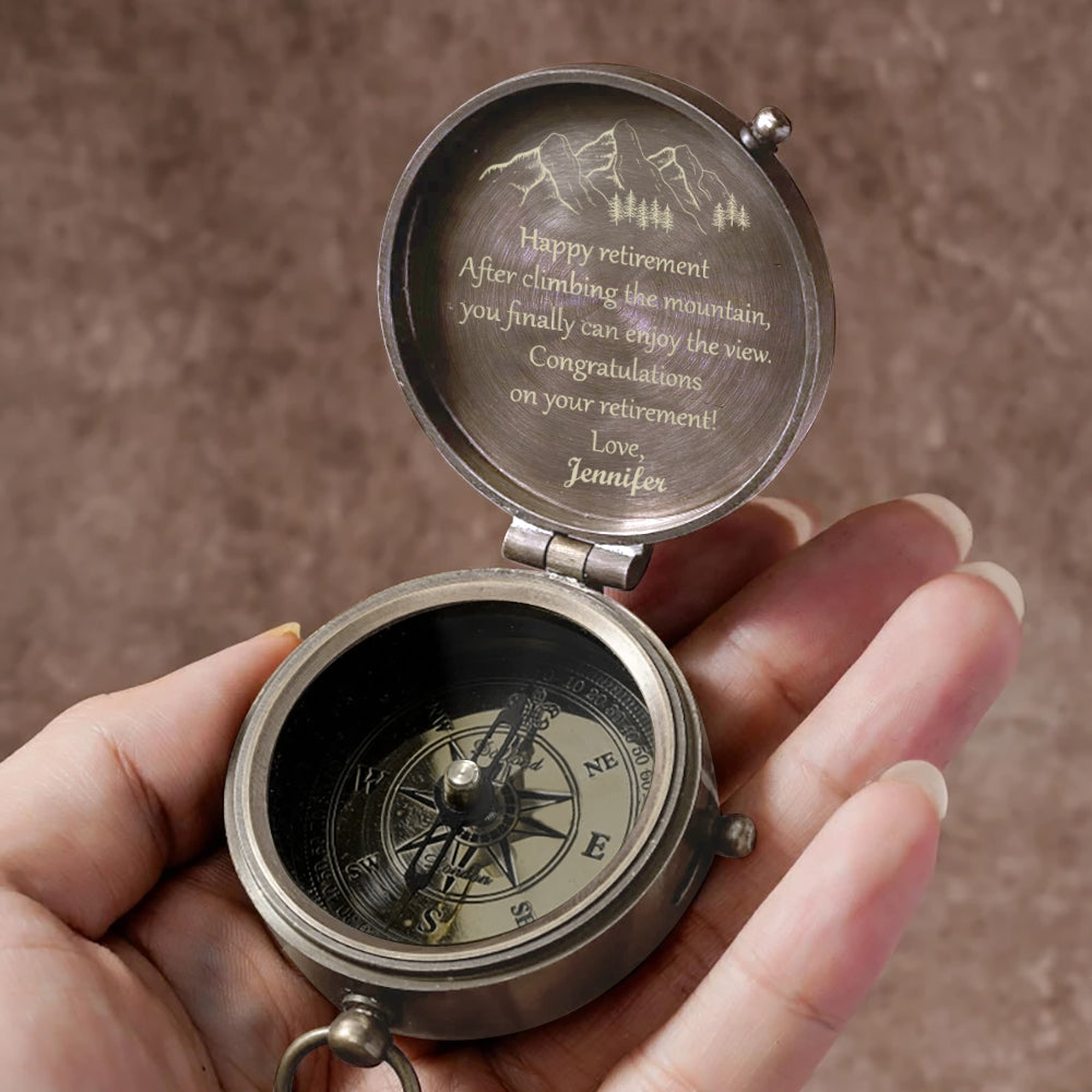 Happy Retirement Gift - Personalized Retired Compass