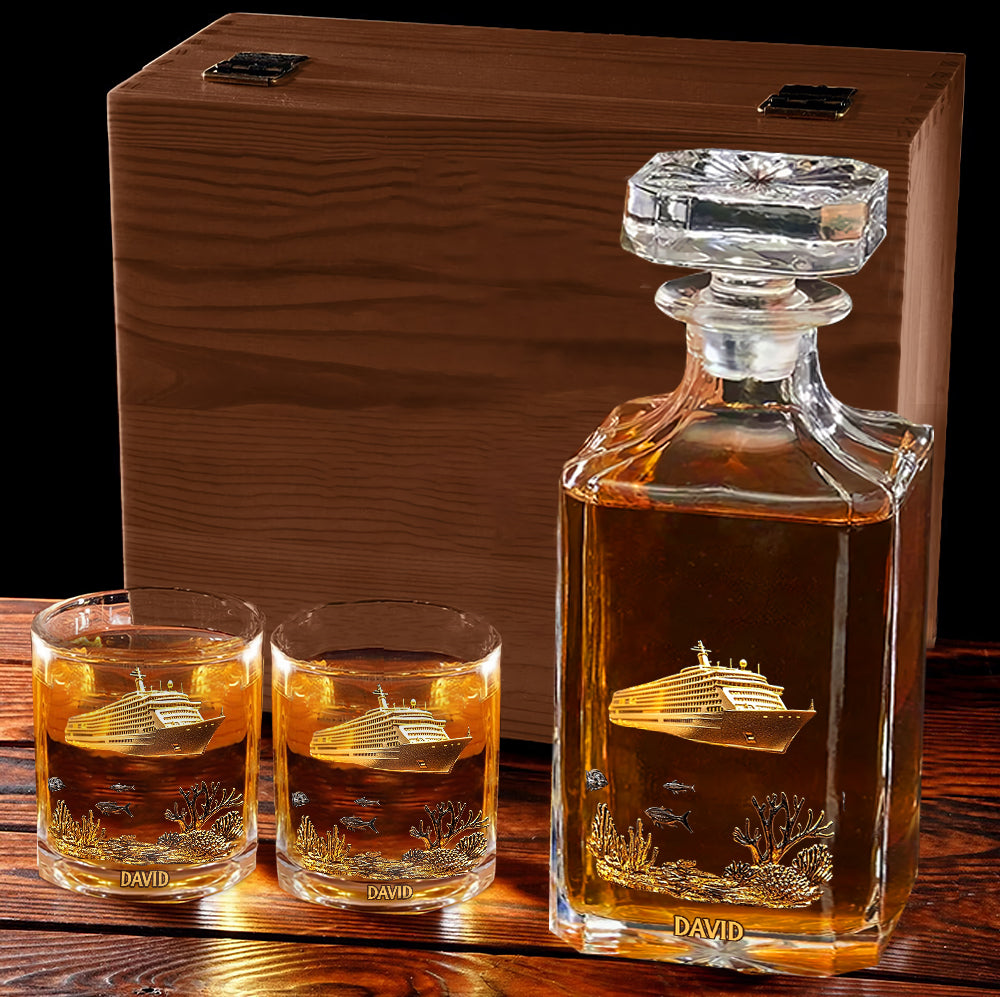 Cruise Life - Personalized Cruising Whiskey Decanter Set