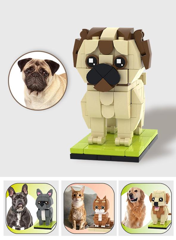 Dog Cat Lovers - Personalized Dog Cat Photos Brick Figures