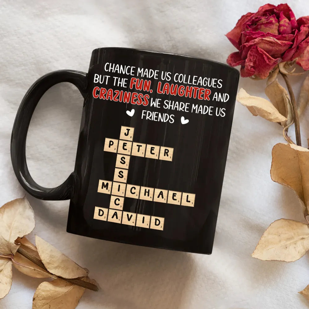 Personalized Full Color Mug for Coworkers – Chance Made Us Colleagues Design, Unique Office Gift for Friends & Coffee Lovers