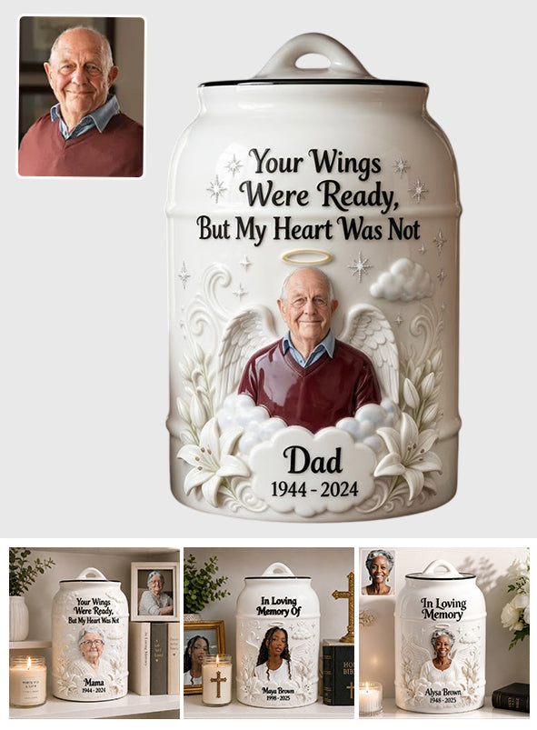 Custom Made Ceramic Urn From Any Photo - Personalized Memorial Urn