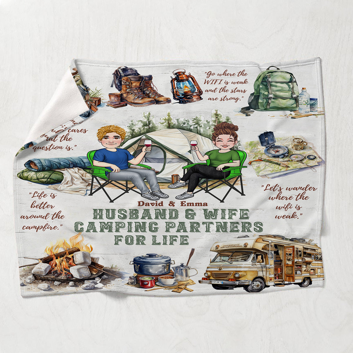 Camping Life - Personalized Camping Blanket
