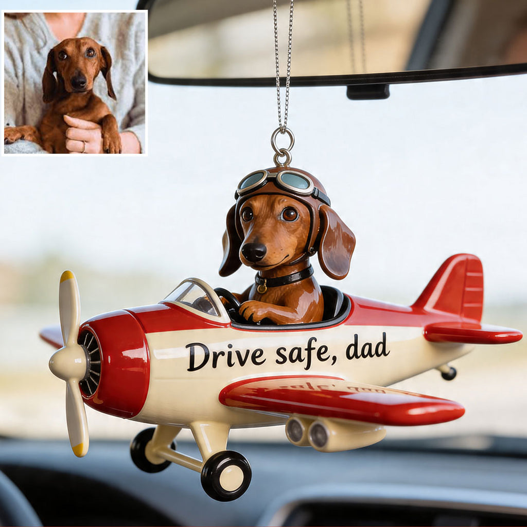 Dog Mom Gift, Pet Mom, Dog Cat Lovers - Personalized Dog Car Ornament