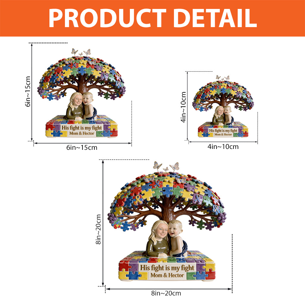 Autism Mom - Personalized Autism Awareness Custom Shaped Acrylic Plaque