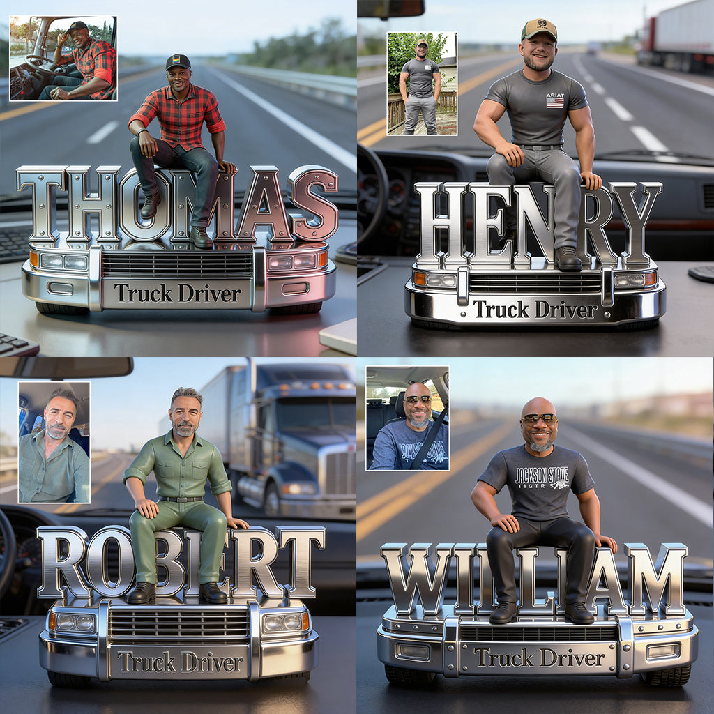 Custom Any Photo - Personalized Trucker Custom Shaped Acrylic Plaque