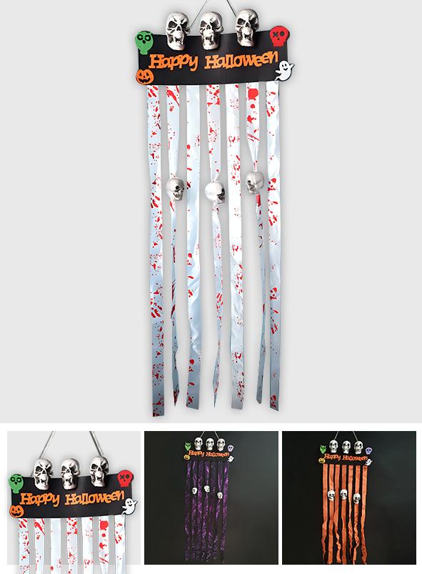 Bloody Skull - Halloween Door Curtain Decorations