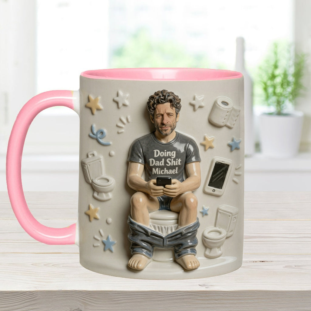 Best Time Of Day - Personalized Father Accent Mug & Coaster