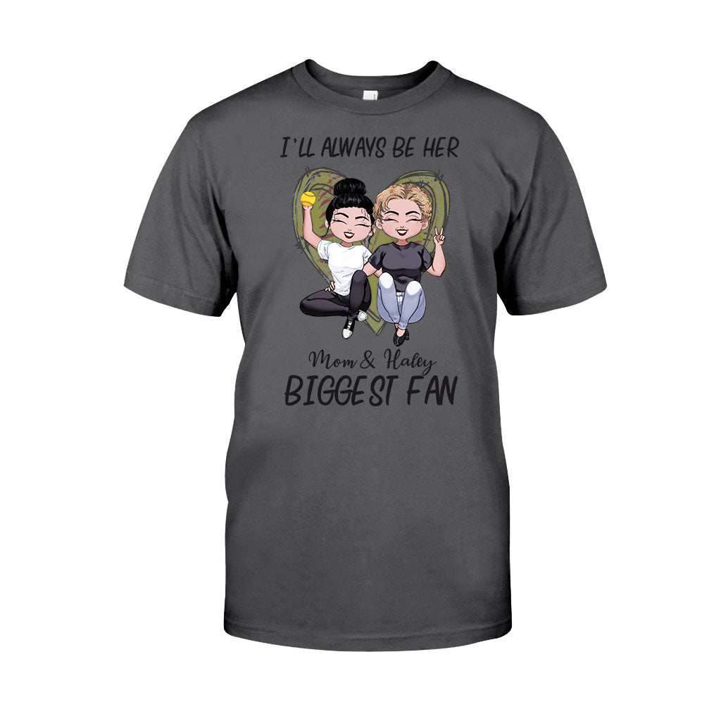 Always Be The Biggest Fan - Personalized Mother's Day Softball T-shirt and Hoodie