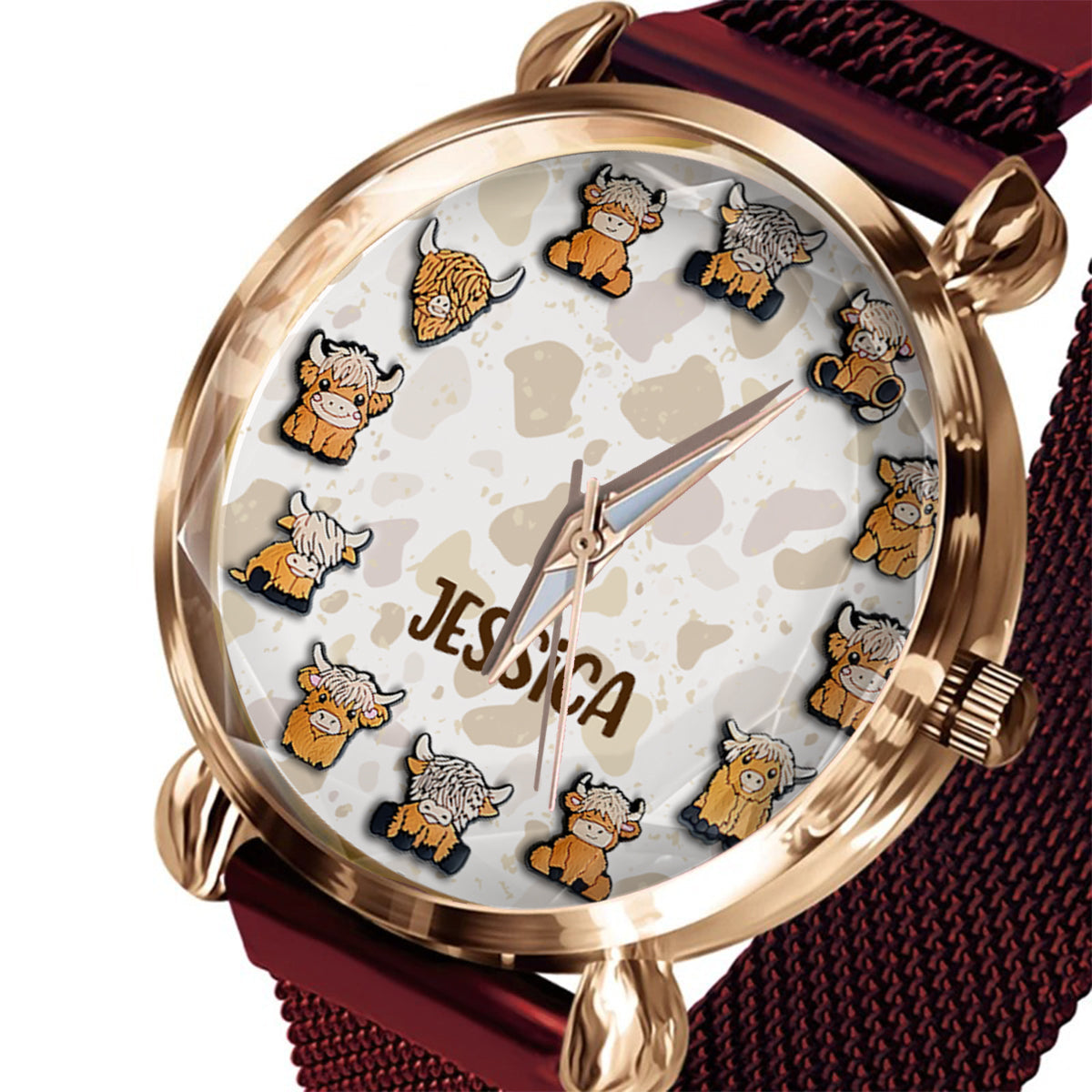 Just A Girl Who Loves Highland Cow - Personalized Highland Cow Women Hand Watch