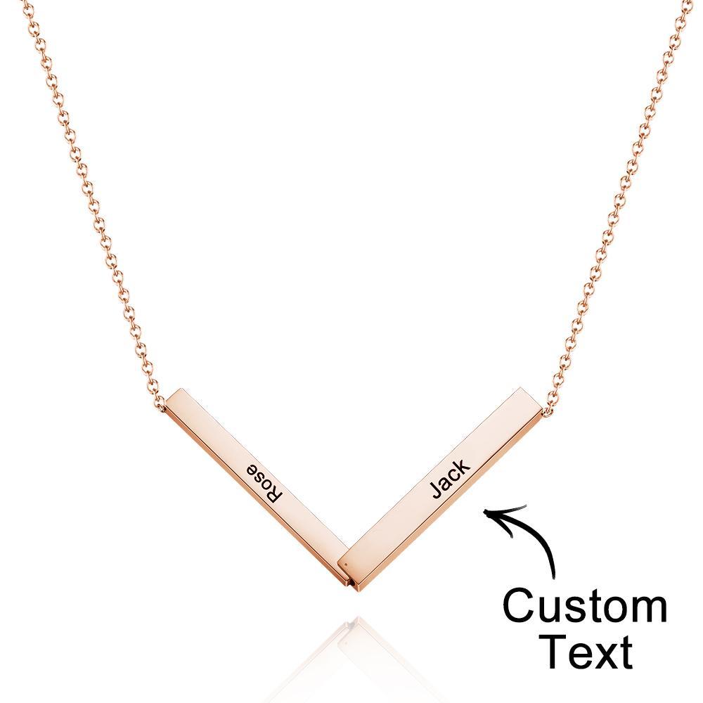 Unique Design - Personalized Folded Bar Necklaces