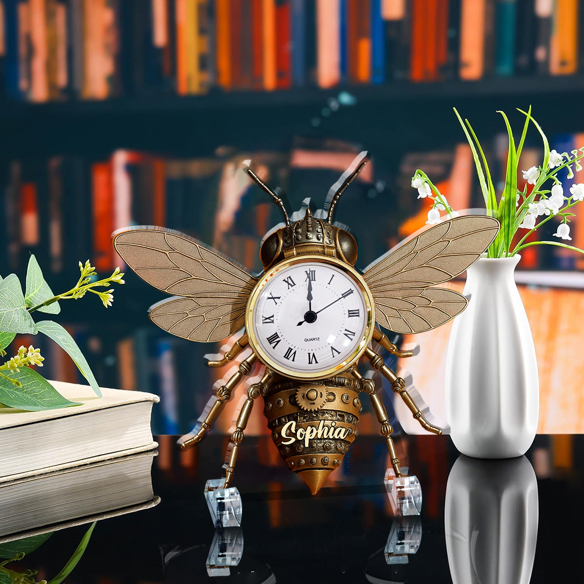Bee Lovers - Personalized Bee Acrylic Clock Plaque
