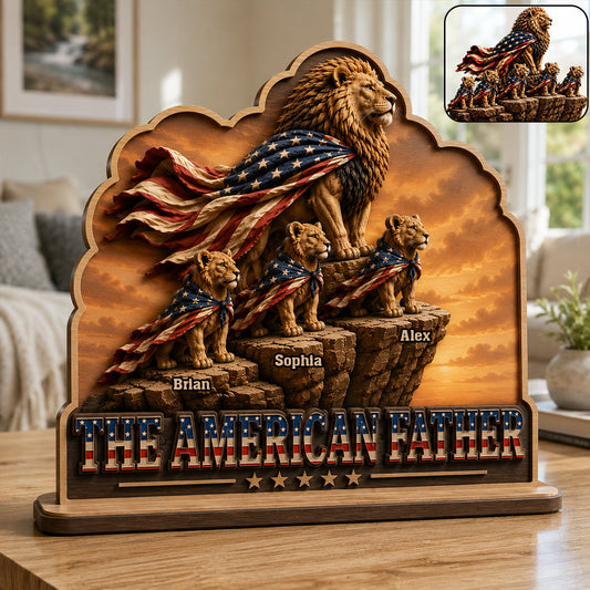 Best Dad/Grandpa In The Wild - Personalized Father 2 Layered Big Freestanding