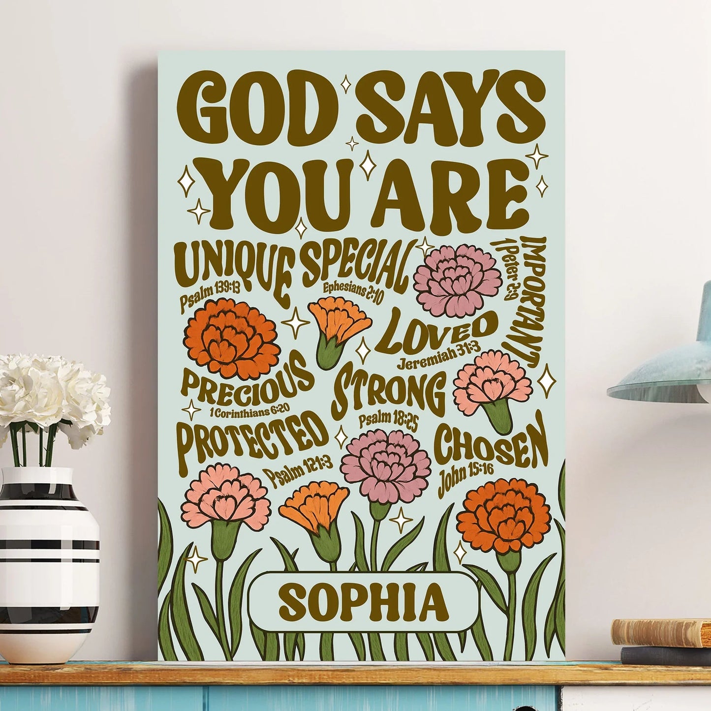 God’s Love Inspirational Poster | Faith & Strength Wall Art | Perfect Gift for Encouragement & Home Décor