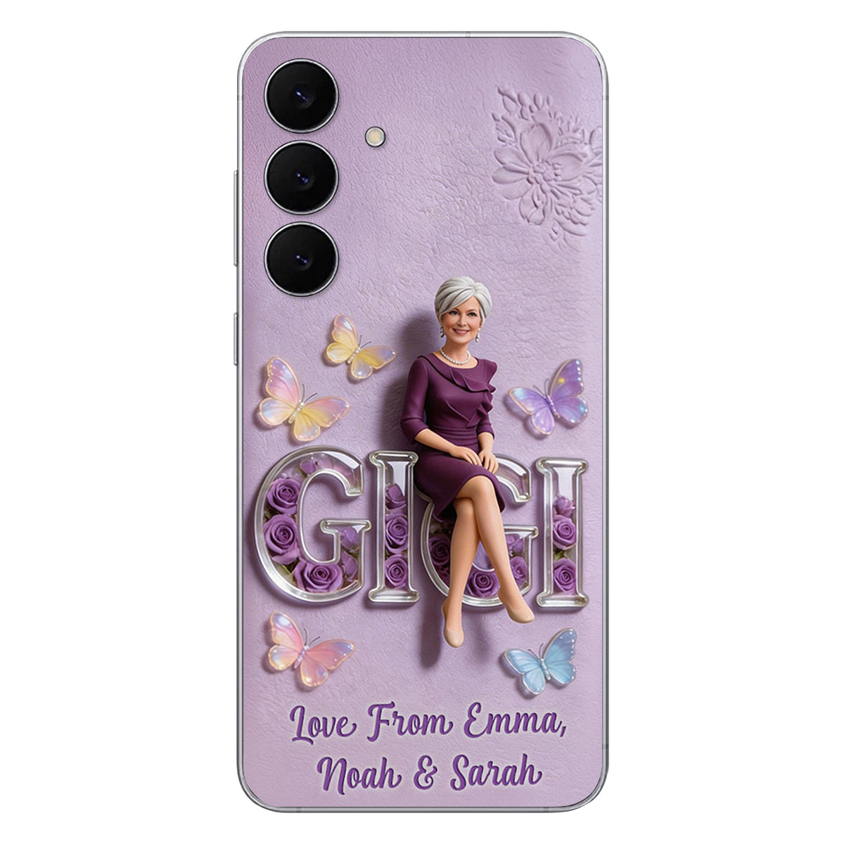 Custom Any Photo - Personalized Mother 3D Embossed Leather Phone Case