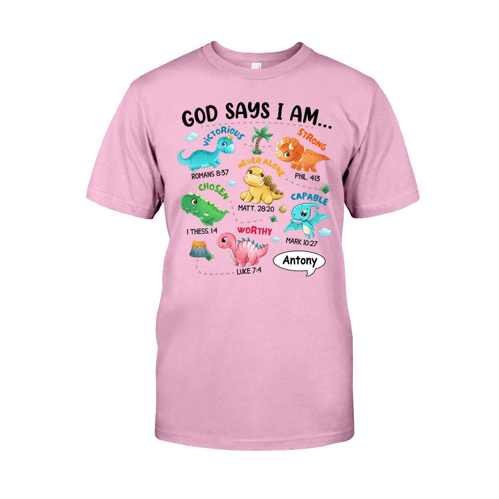 For Grandson Dinosaur I Am - Personalized grandson T-shirt And Hoodie