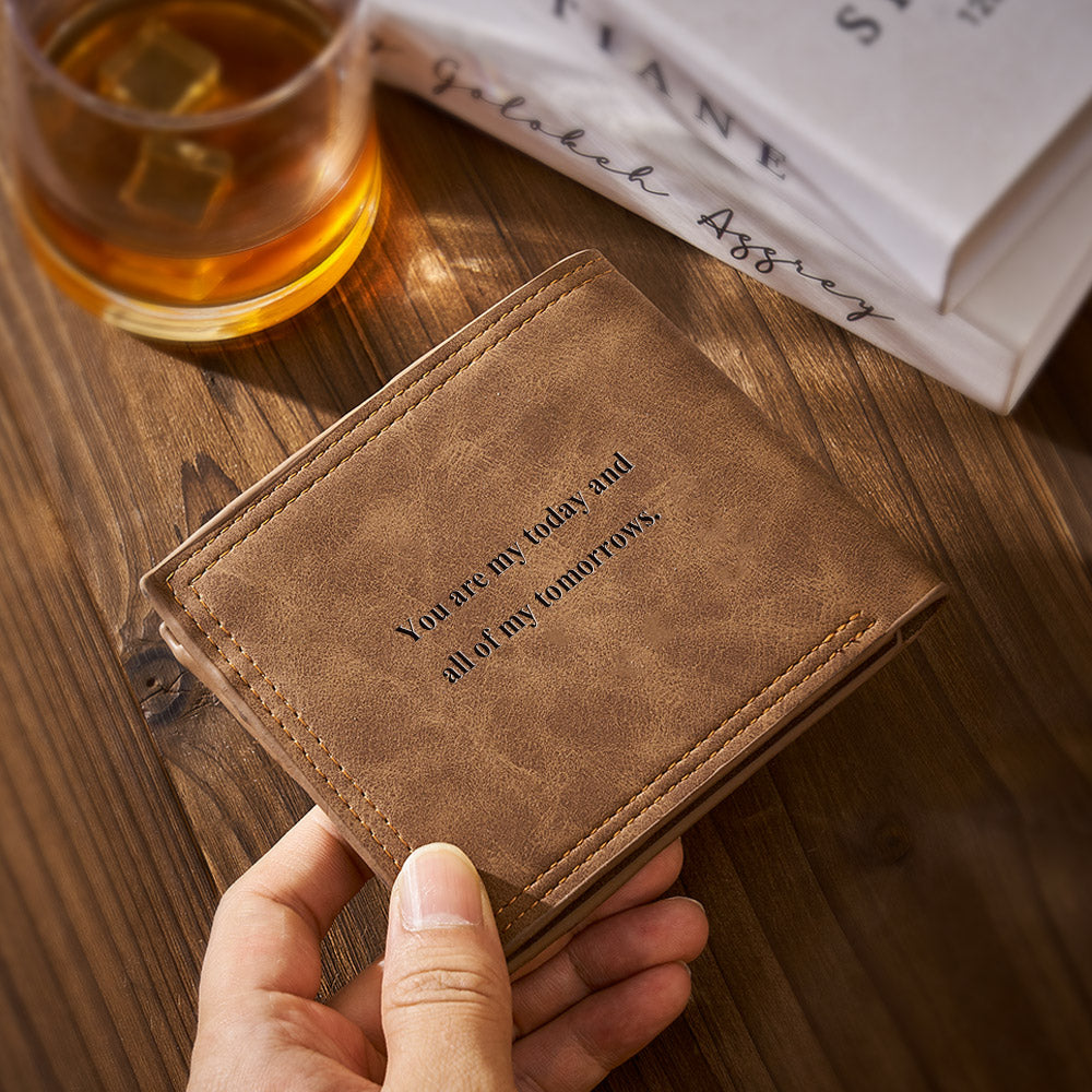 Any Photo - Personalized Engraved Photo Wallet Short Style