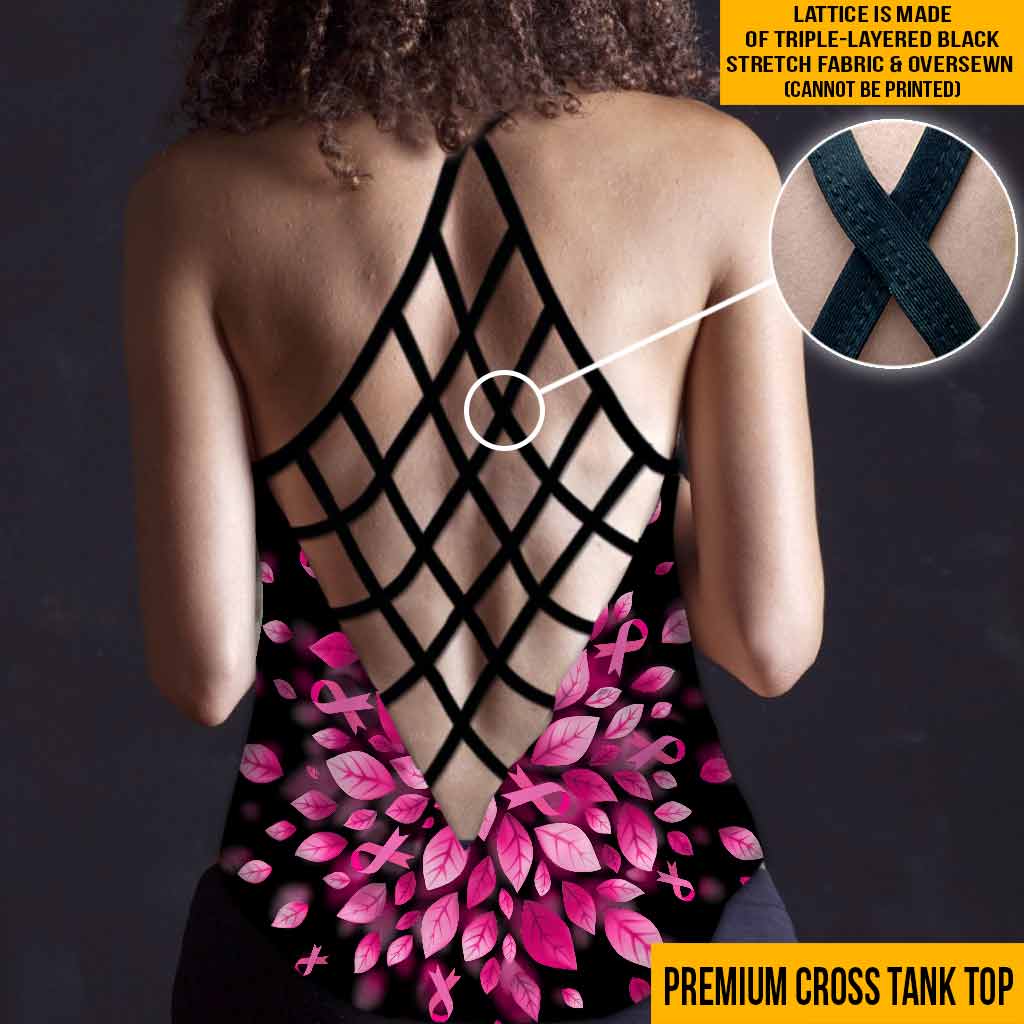 In October We Wear Pink - Breast Cancer Awareness Cross Tank Top