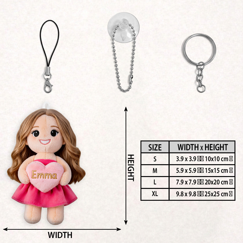 Custom Any Photo Unique Charm - Personalized Self Love Plush Keychain
