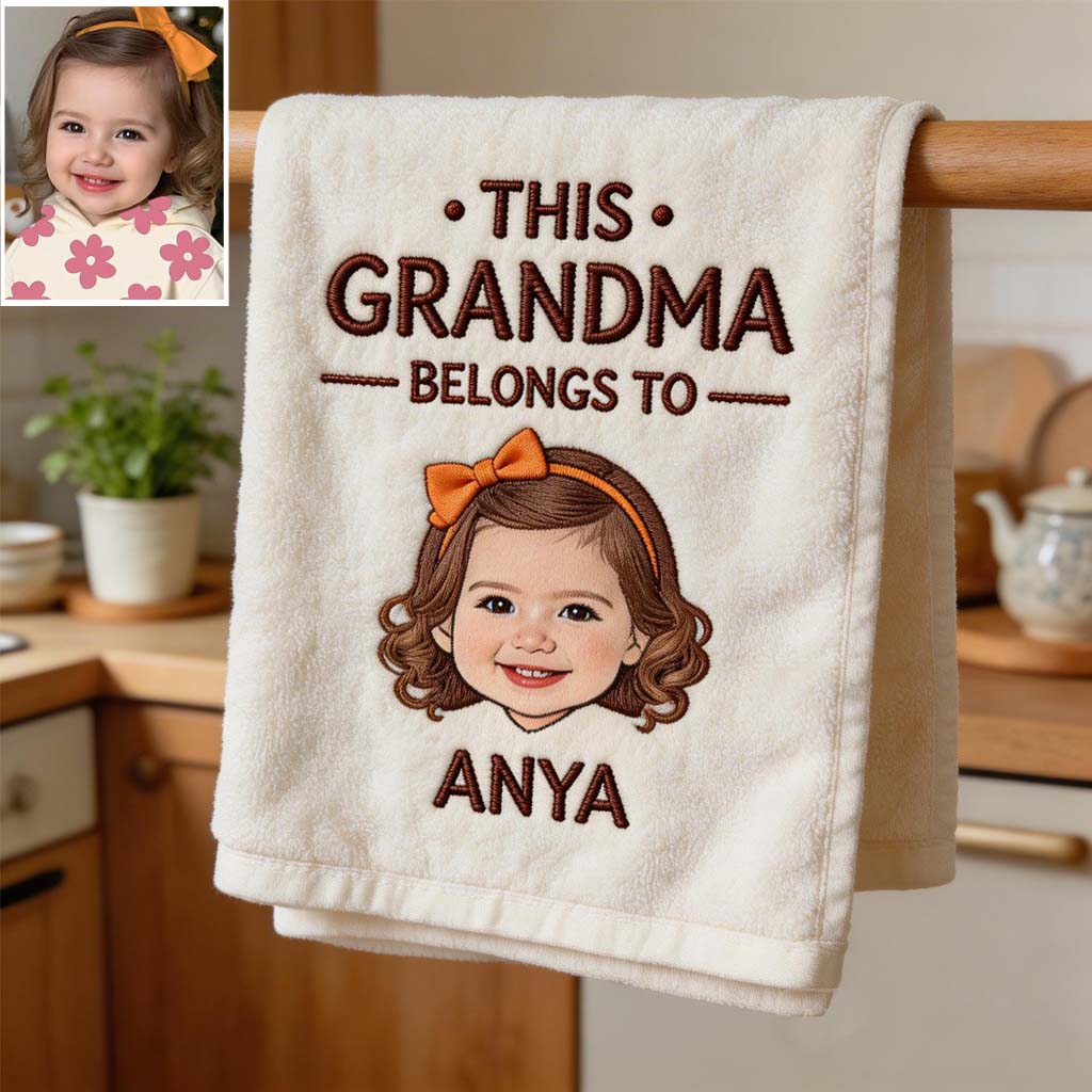 Custom Grandma Kitchen Towel - Personalized Grandma Towel