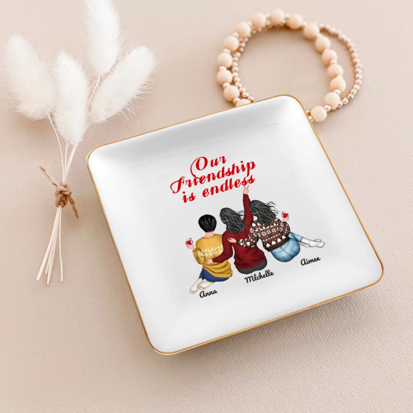 Besties Forever - Our Friendship Is Endless - Jewelry, Ornament, Beauty Tools, Cup - Christmas Gift