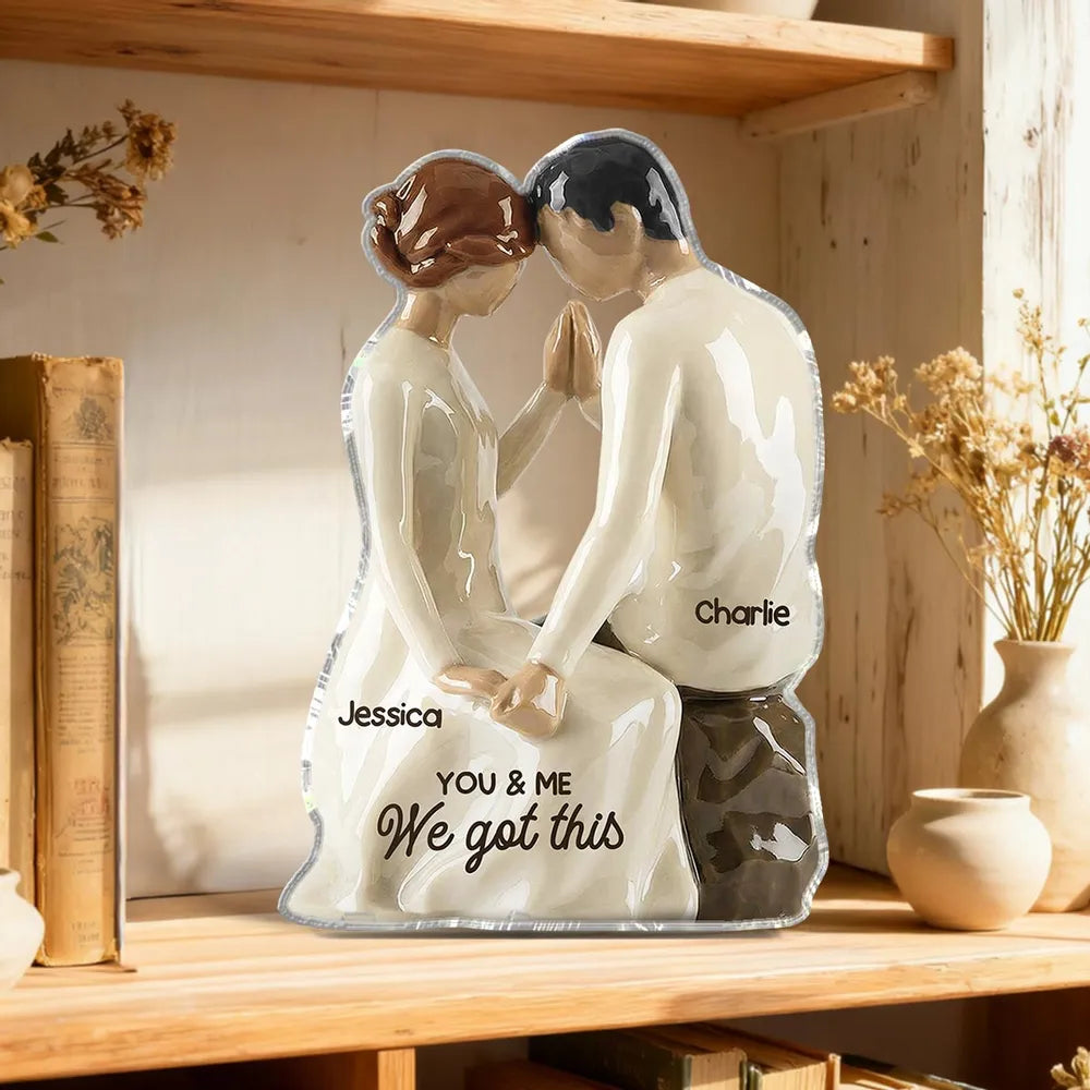 Shaped Acrylic Block Plaque Romantic Couple Keepsake Together is Our Favorite Place to Be Creative Gift for Couple Home Accent