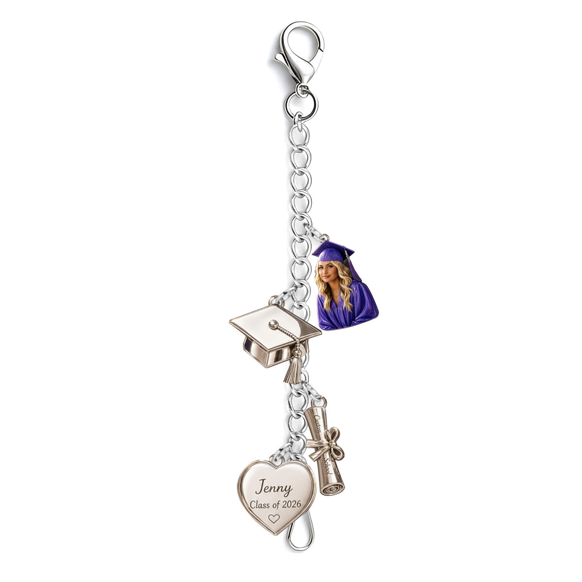 Class Of 2026 - Personalized Graduation Dangling Charms