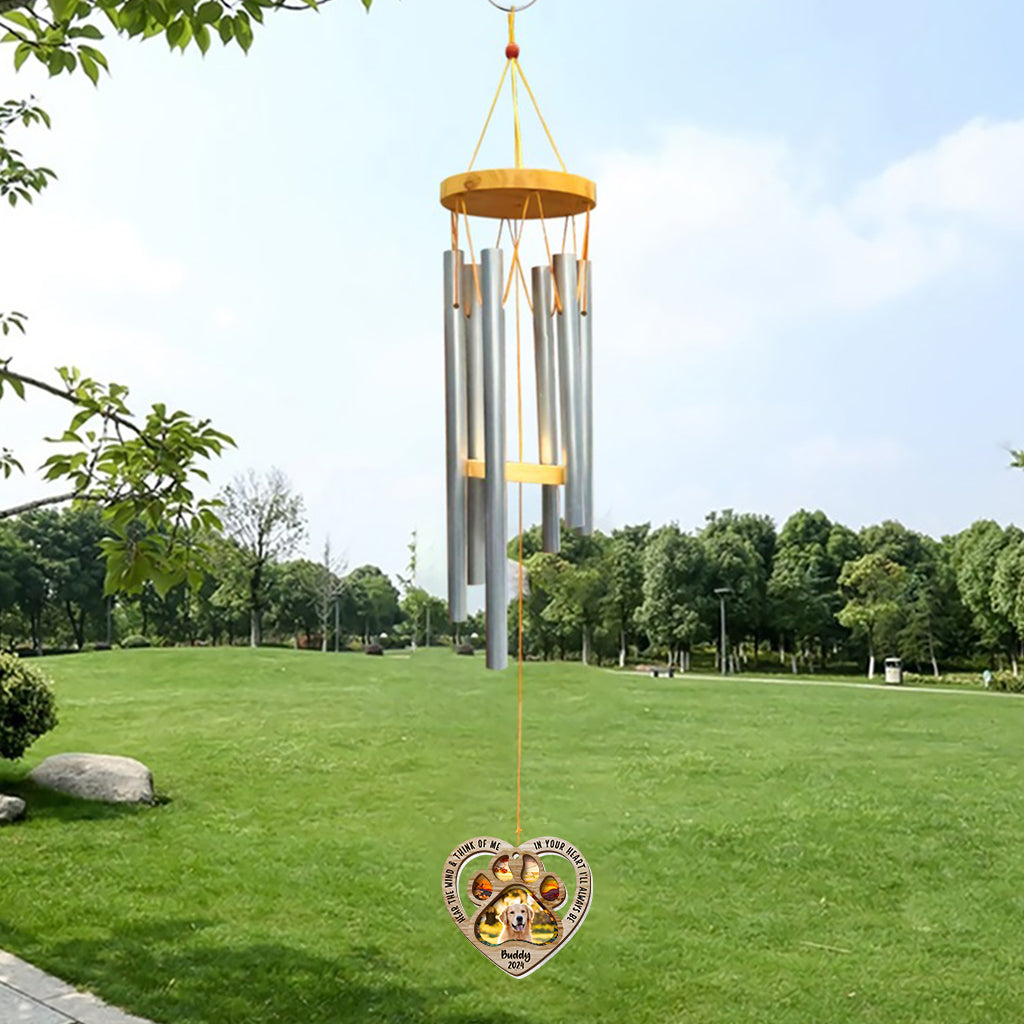 Hear The Wind And Think Of Me - Personalized Dog Wind Chime Suncatcher