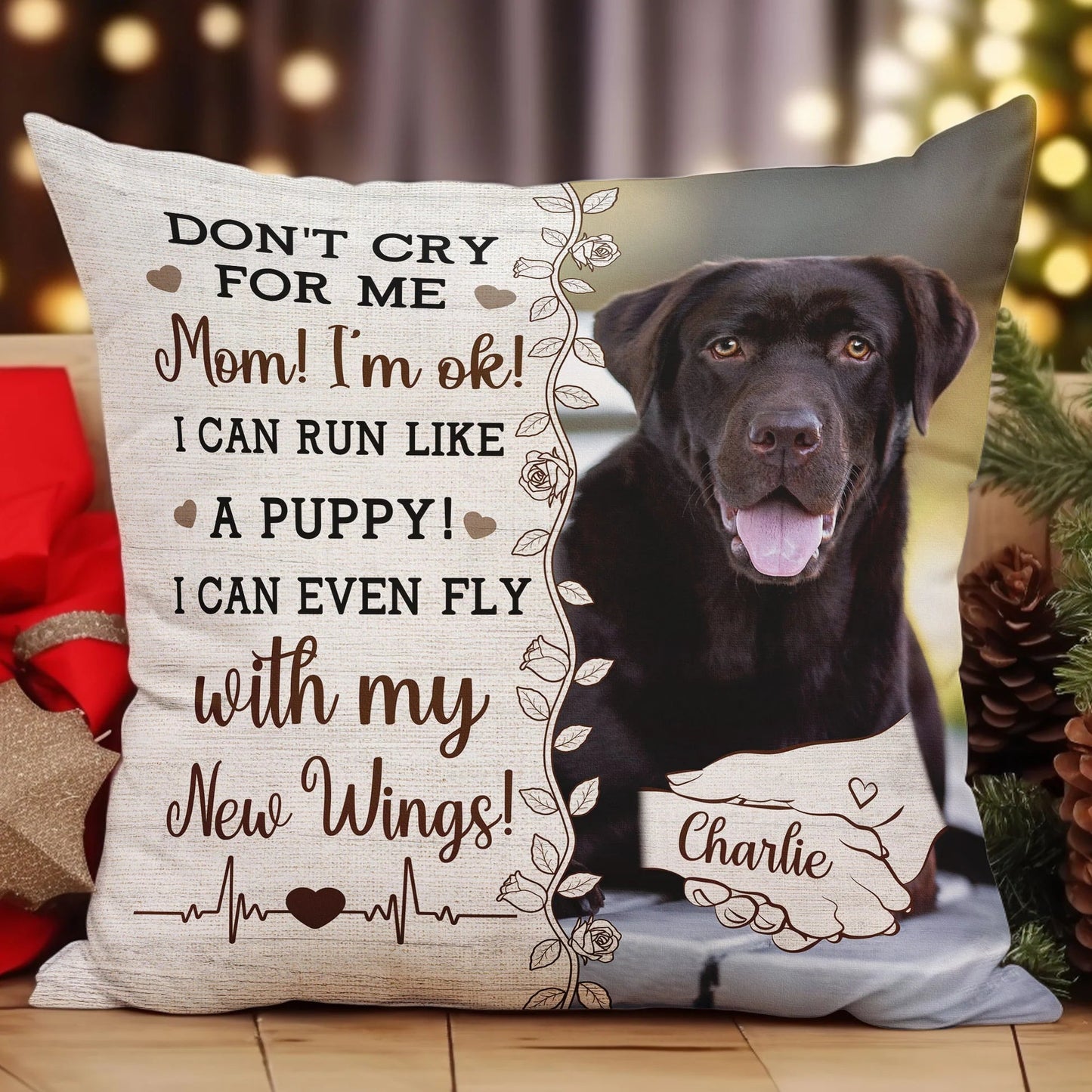 Personalized Christmas Pillow for Dog Lovers – Perfect Holiday Gift to Celebrate Your Furry Friend