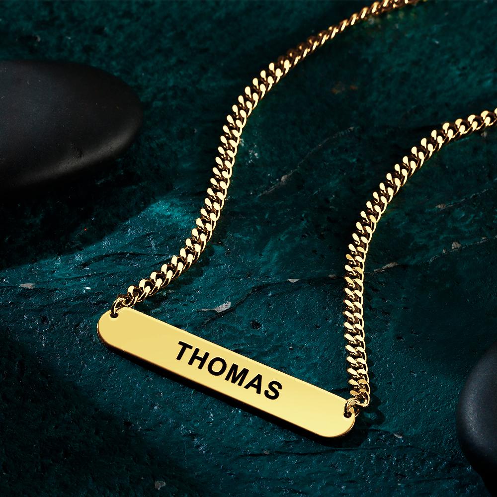 Any Name/ Text/... - Personalized Bar Necklace
