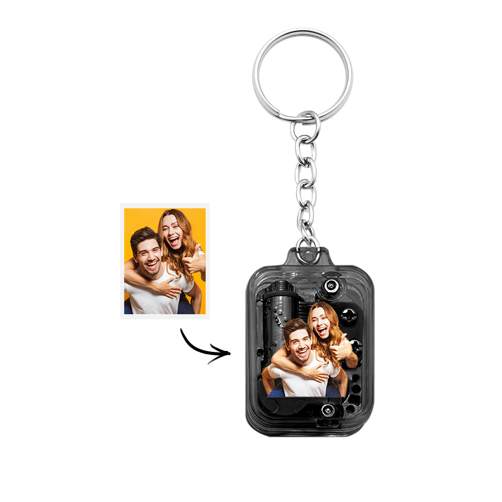 Custom Photo Mini Music Box - Personalized Keychain