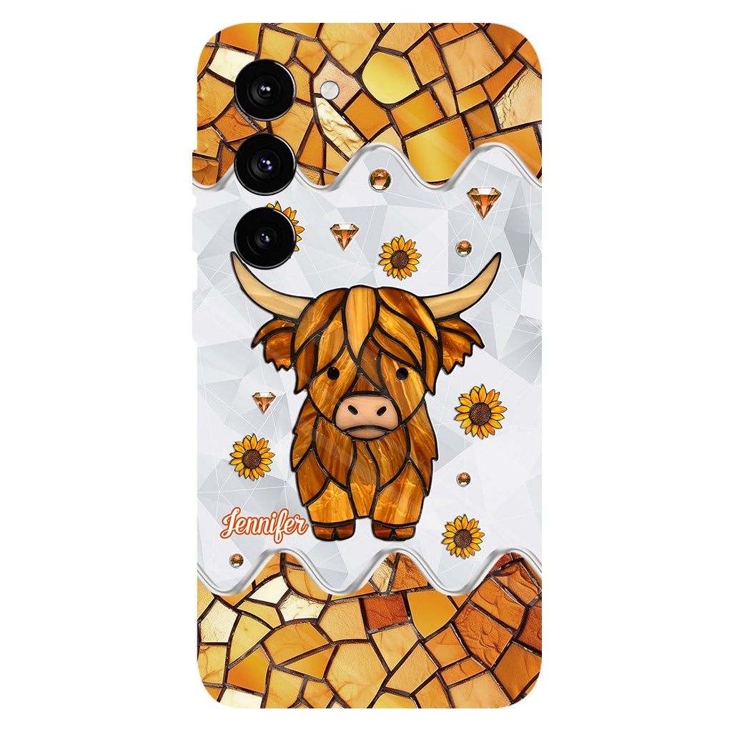Adorable Highland Cow - Personalized Highland Cow Full Print Phone Case