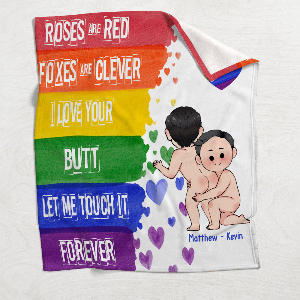 I Like Your Butt - Personalized LGBT Support Blanket