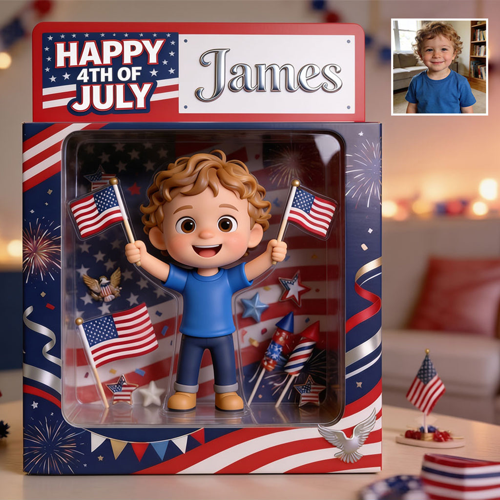 Happy 4th July - Personalized Kid Acrylic Display Box