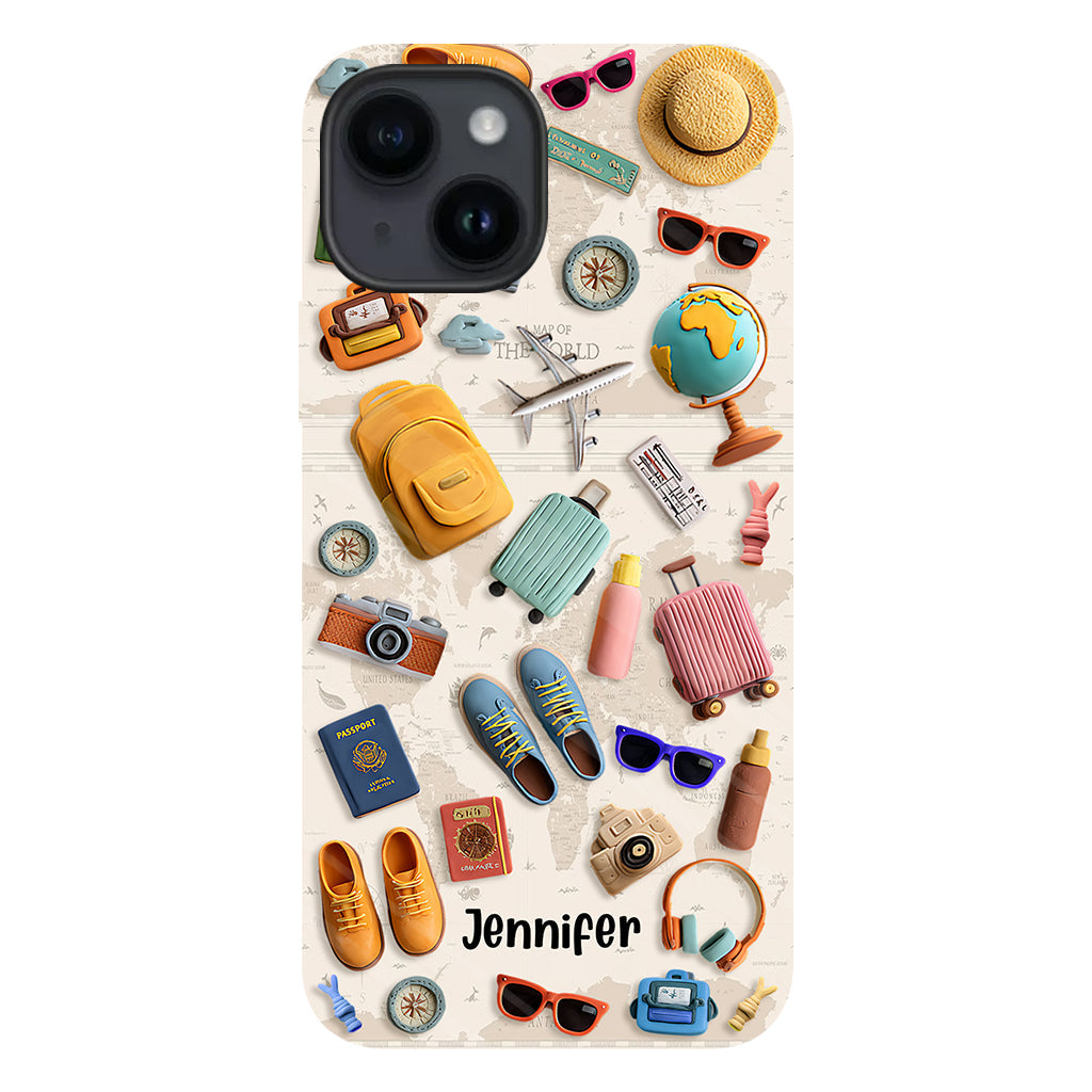 Just A Girl Who Loves Traveling - Personalized Travelling Full Print Phone Case