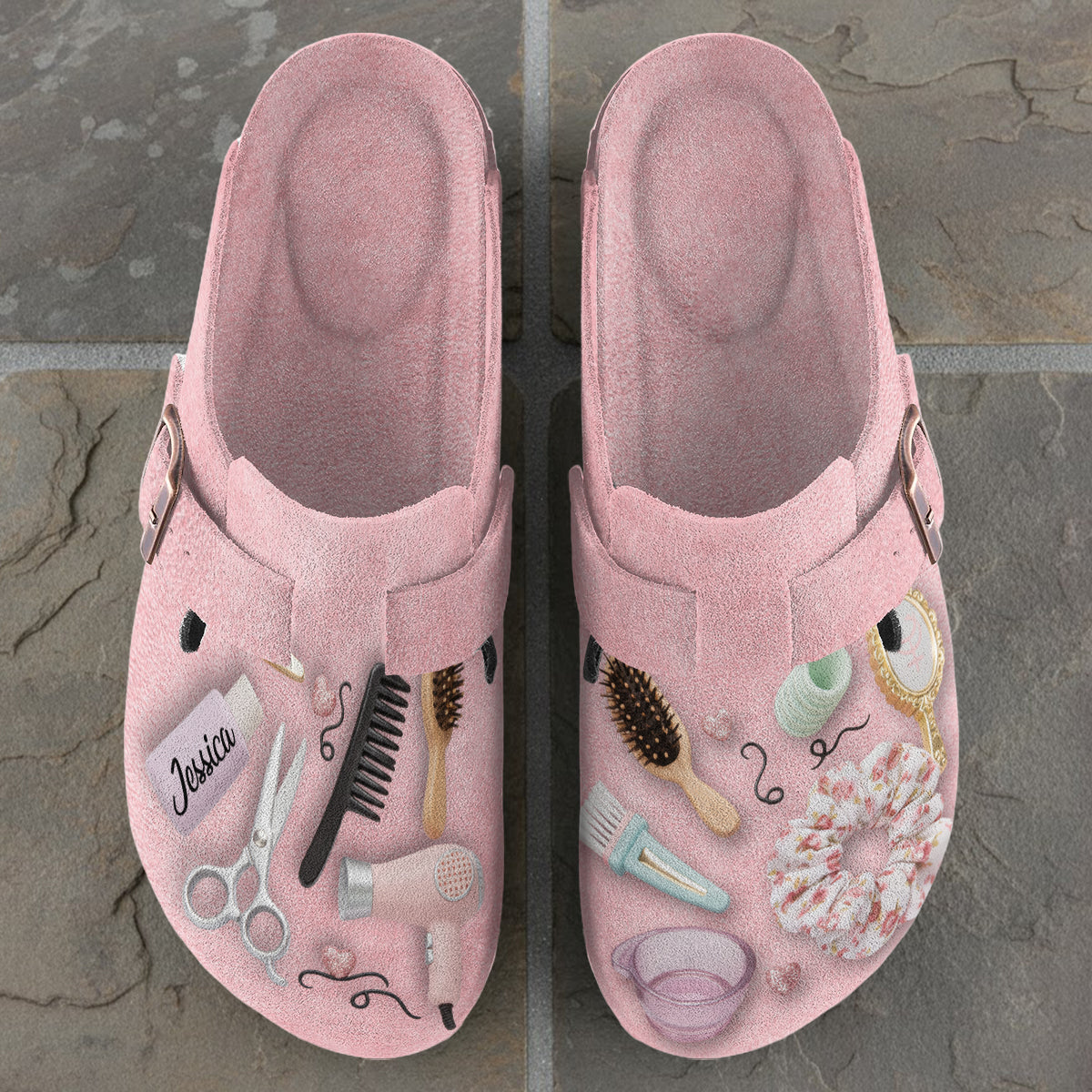 Hairdresser, Hair Stylist - Personalized Hairdresser Clogs With Arch Support